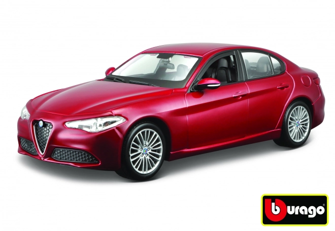 Bburago 1:24 Alfa Romeo Giulia (2016) Metallic červená 18-21080