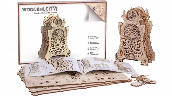 Wooden City 3D puzzle Kouzelné hodiny 149 dílů