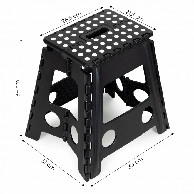 Skládací stolička, 1stupňová plastová stolička, 39 cm