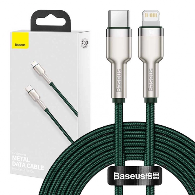 Kabel Baseus USB-C pro Lightning 2 m (zelený)