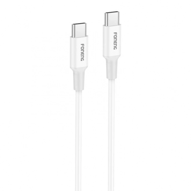 Kabel USB-C na USB-C 60W 1,2m bílý