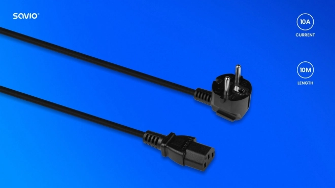 Napájecí kabel CEE 7/7 (E/F) - IEC C13, 10 m, CL-182