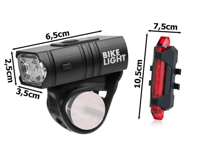 Bike Light Led T6 přední zadní Usb Aku