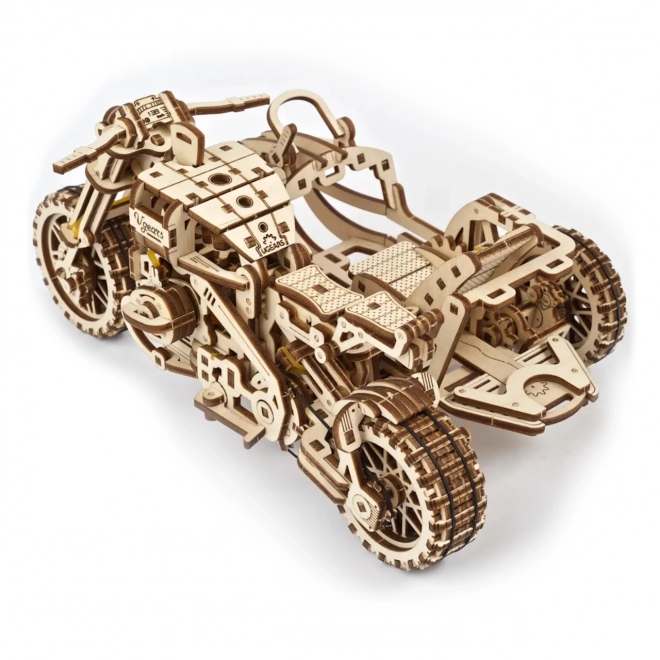 Ugears 3D puzzle Motorka s vozíkem 380 kusů