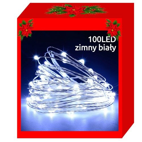LED studené bílé dekorativní pásky - 10 m, 100 LED