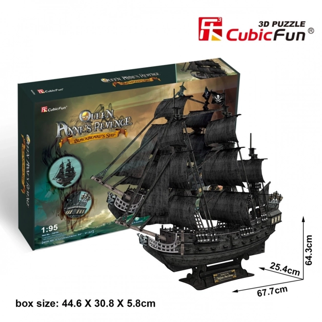 3D puzzle plachetnice Queen Anne's Revenge