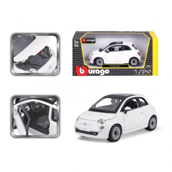 Bburago 1:24 Fiat 500 (2007) White