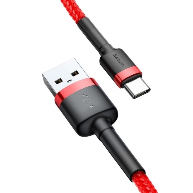 Kabel Baseus Cafule USB-C 3A 0,5 m (červený)