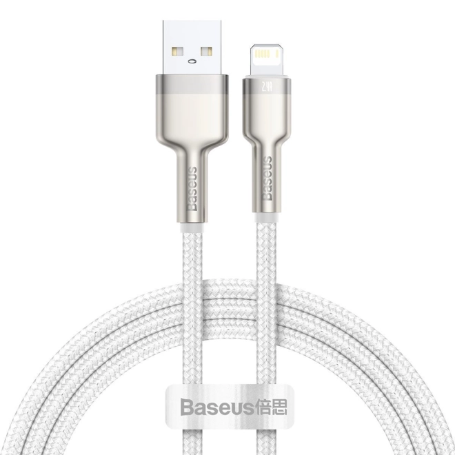 USB kabel pro Lightning Baseus Cafule, 2,4A, 1m (bílý)