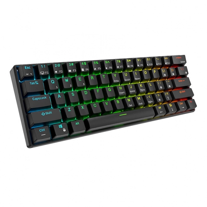 Mechanická klávesnice Royal Kludge RK61 RGB, červené spínače (černá)