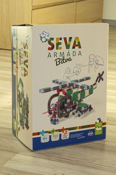 Stavebnice SEVA ARMÁDA Bitva plast 958ks v krabici 27x38x18cm