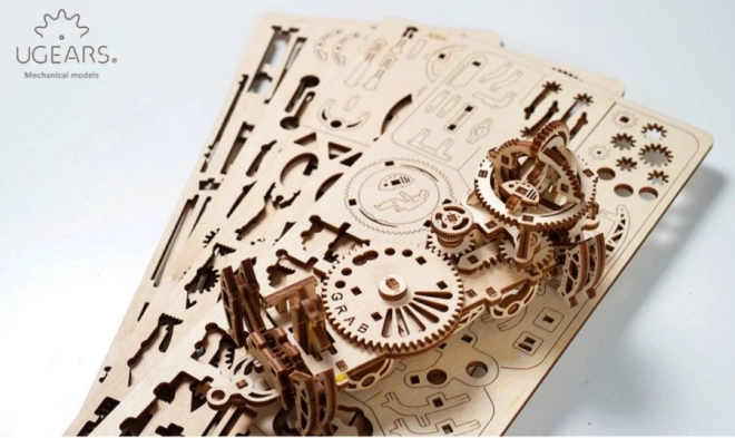 Ugears 3D puzzle - Železniční jeřáb manipulátor 354 dílků