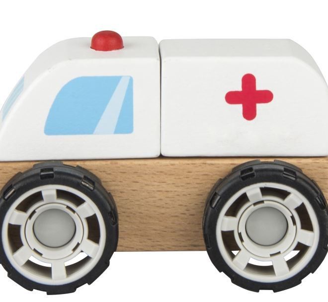 Dřevěné kostky Sanitní vůz