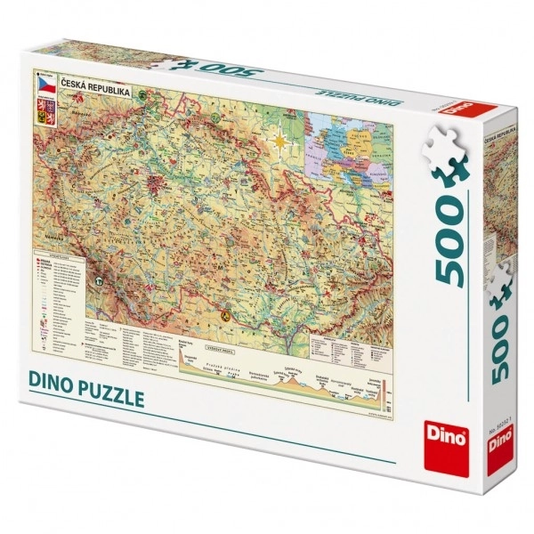 Puzzle Mapa České Republiky - 500 dílků