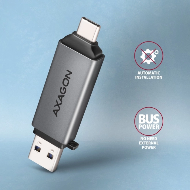 Externí čtečka karet CRE-DAC USB3.2 Gen 1 Type-C + Type-A SD/microSD