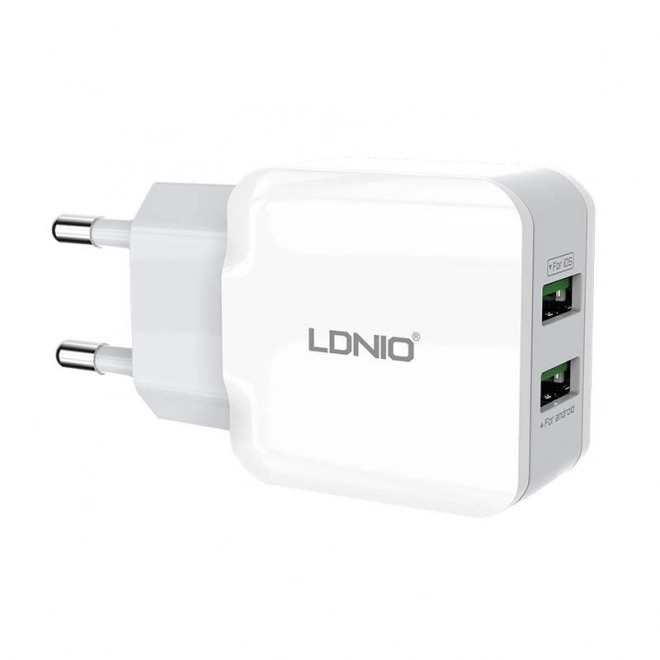 Nástěnná nabíječka LDNIO A2202, 2x USB, 12W (bílá)