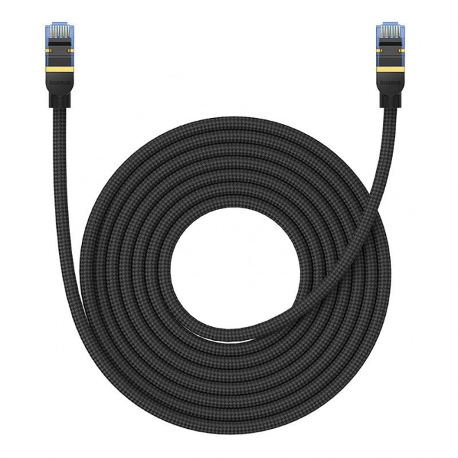 Opletený síťový kabel cat.7 Baseus Ethernet RJ45, 10Gbps, 8m (černý)