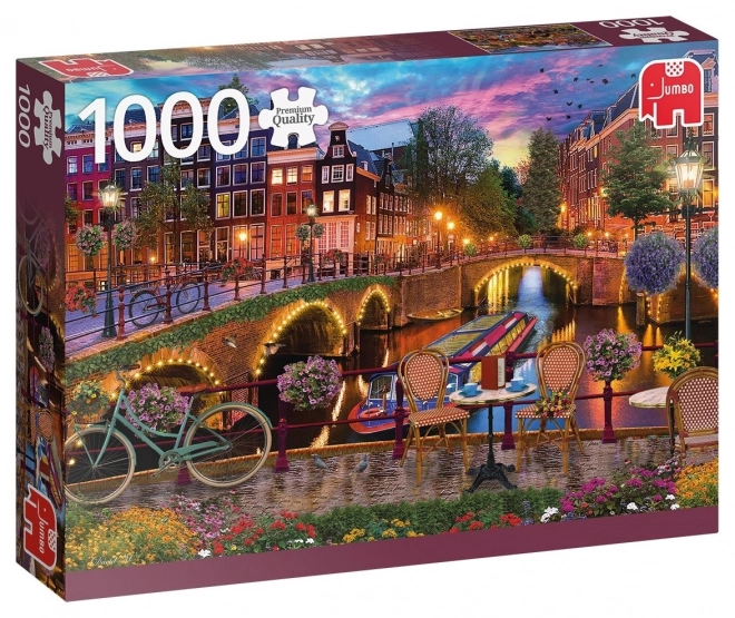 JUMBO Puzzle Vodní kanály v Amsterdamu 1000 dílků