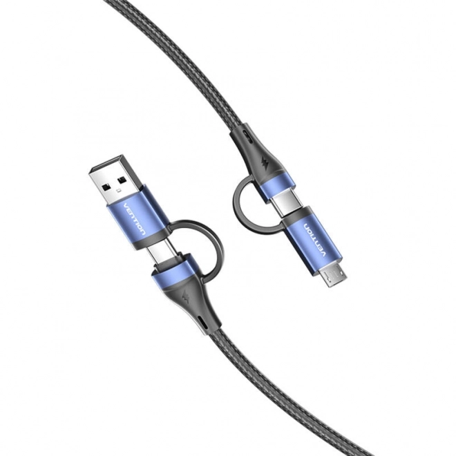 Kabel 4v1 USB 2.0 Vention CTLLH 1m (černý)