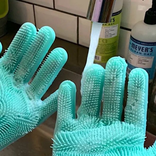 Rukavice na mytí nádobí kuchyňské mycí silikonové rukavice