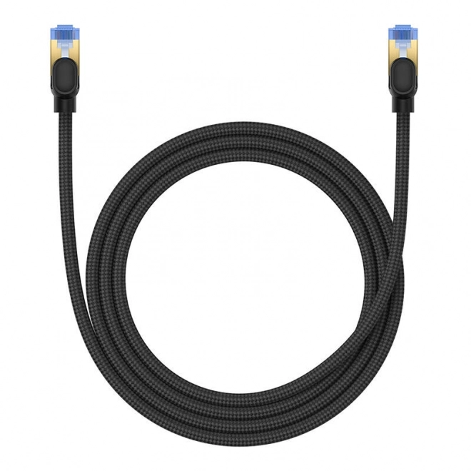 Opletený síťový kabel cat.7 Baseus Ethernet RJ45, 10Gbps, 1,5 m (černý)