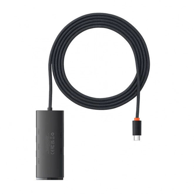 Rozbočovač 4v1 Baseus Lite Series USB-C na 4x USB 3.0 + USB-C, 2m (černý)