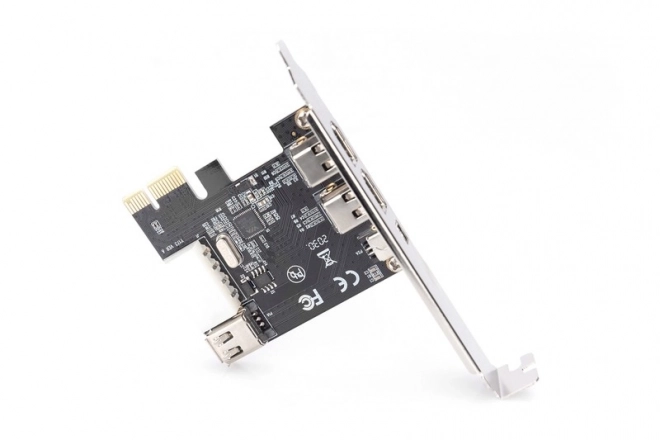 Rozšiřující karta PCI Firewire (400) (řadič), 2xVýstup. 1xOut.(Mini) IEEE1394a 6pin+Mini,Low Profile,VT6308P