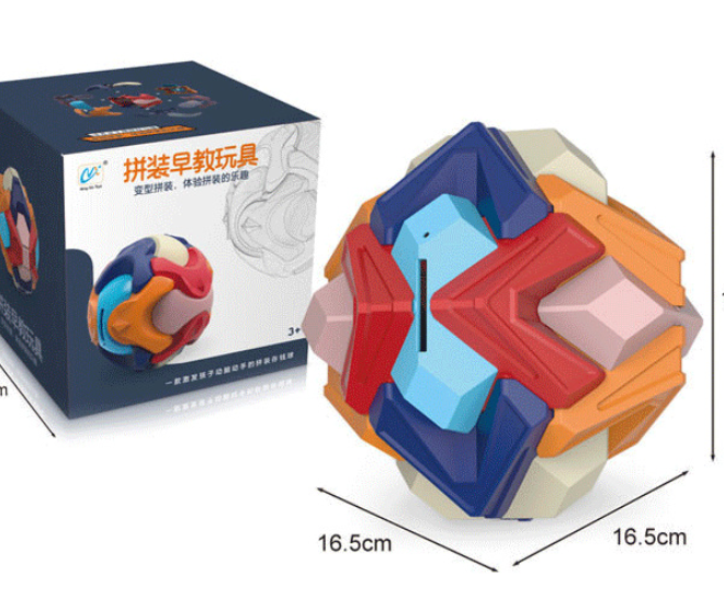 Peněženka, skládací kulička 3D puzzle lozenge