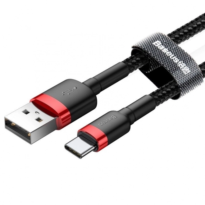 Baseus Cafule USB-C kabel 2A 3m - černo-červený