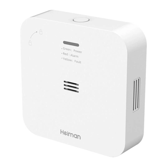 Chytrý detektor oxidu uhelnatého ZigBee Heiman HS-720ES