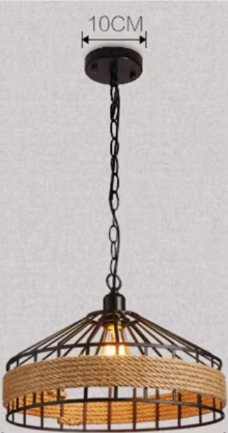 Stropní svítidlo z konopného provazu - průměr 30 cm