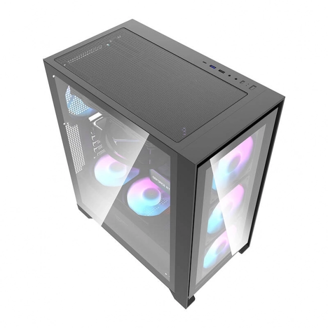 Počítačová skříň Darkflash DRX70 GLASS + 4 ventilátory RGB (černá)