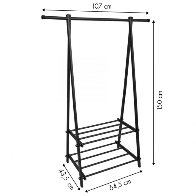 Věšákový stojan s policemi