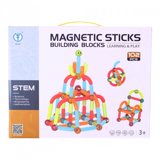 Magnetické stavebnice - sada 102 kusů