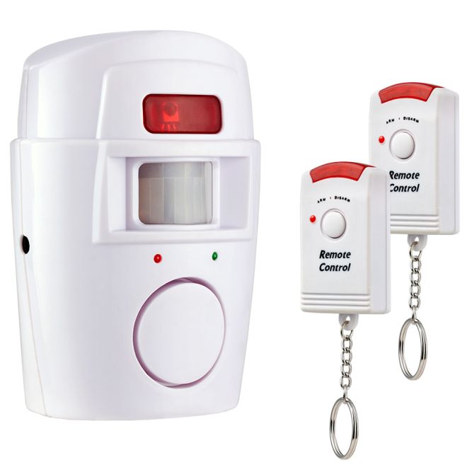 Bezdrátový alarm s čidlem pohybu + 2x ovladač
