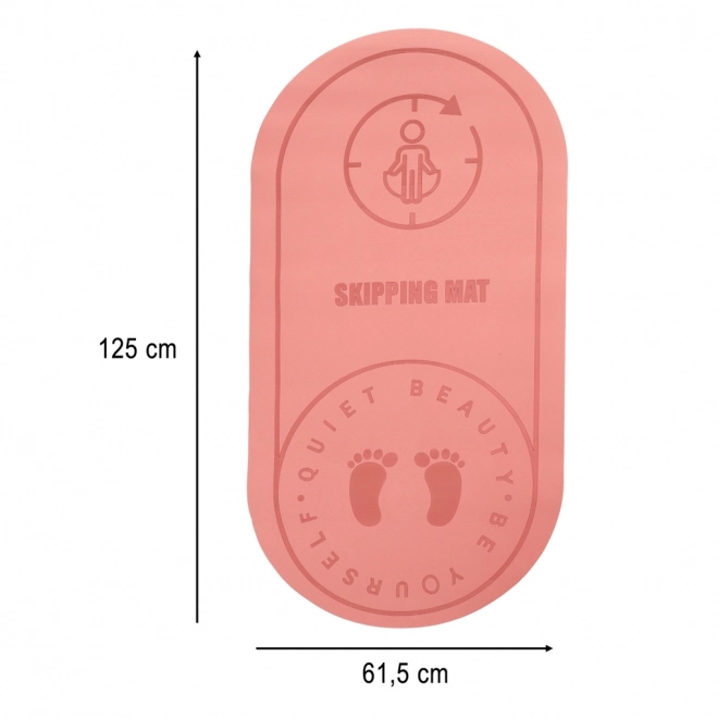 Podložka na cvičení jógy s protiskluzovou zvukovou izolací 127x63x0,6 cm růžová