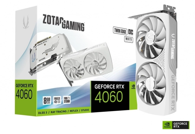 Grafická karta GeForce RTX 4060 Twin Edge OC 8GB GDDR6 128bit bílá