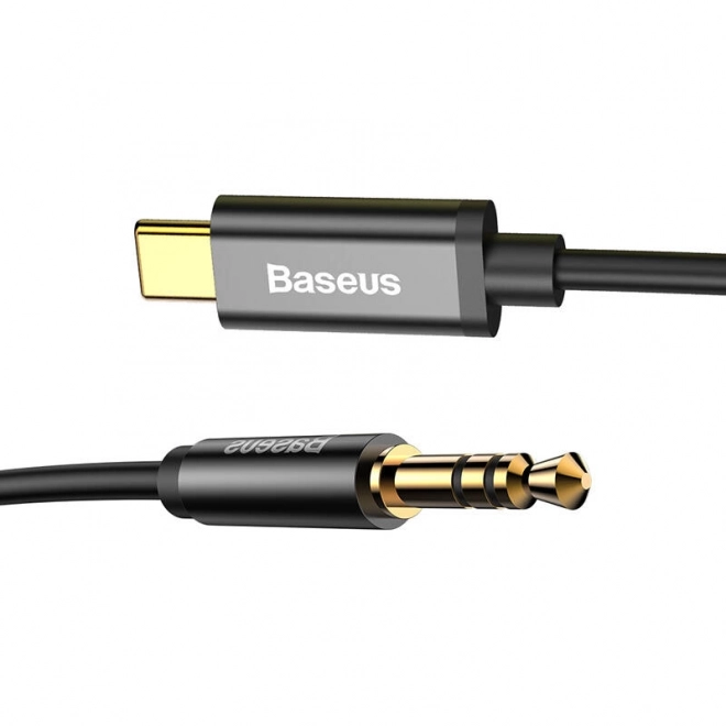 Baseus Yiven Audio kabel USB-C na mini jack 3,5 mm, 1,2 m - černý