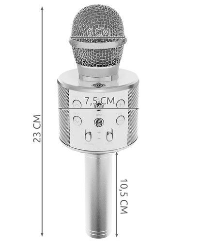 Karaoke mikrofon stříbrný Izoxis 22188