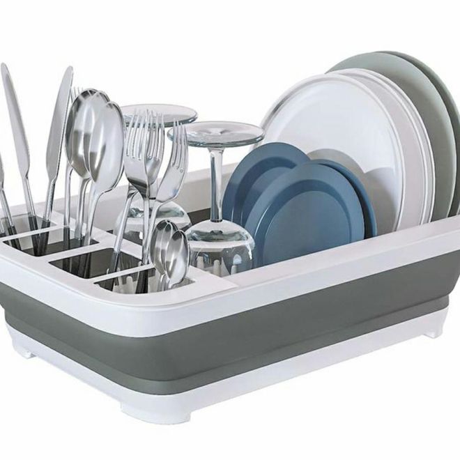 Skládací silikonový odkapávač na nádobí
