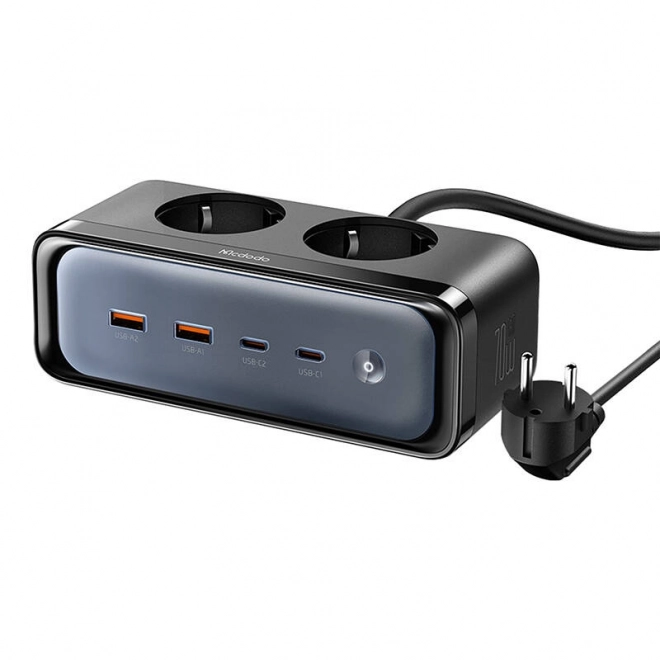 Prodlužovací kabel s 2 zásuvkami a 6 porty, 2x USB-C, 2x USB-A Mcdodo