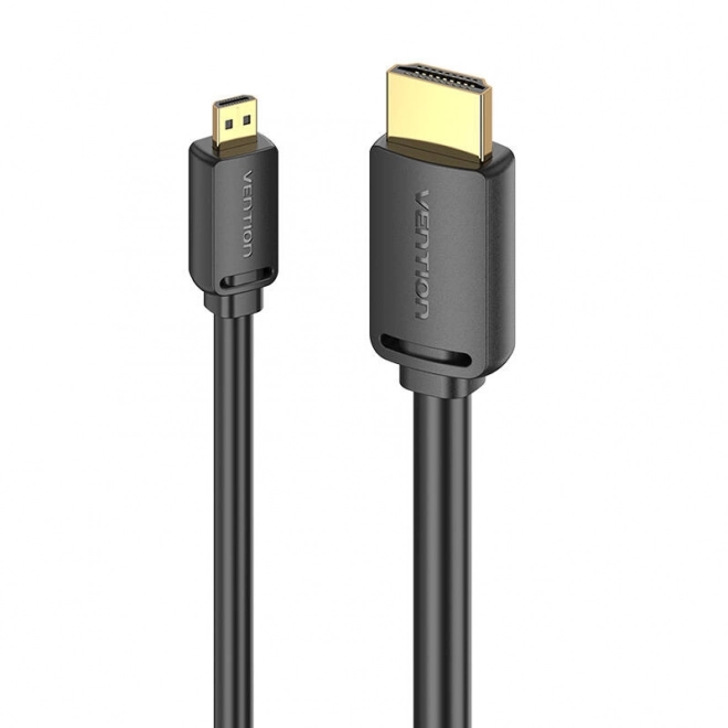 Kabel HDMI-D samec na HDMI-A samec Vention AGIBG 1,5 m, 4K 60 Hz (černý)