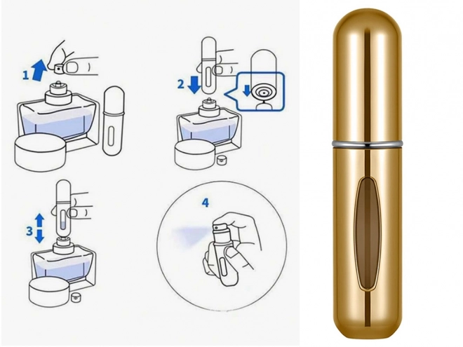 Cestovní rozprašovač s rozprašovačem parfému 5ml dávkovač parfému