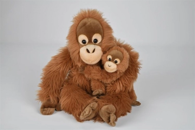 Plyš Orangutan s mládětem 27 cm