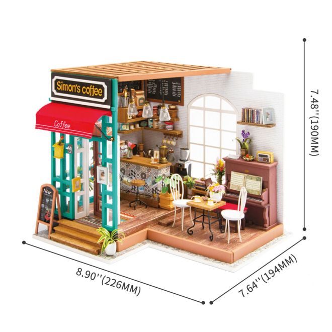 Šimonova kavárna - DIY Miniaturní kavárna v domečku pro panenky