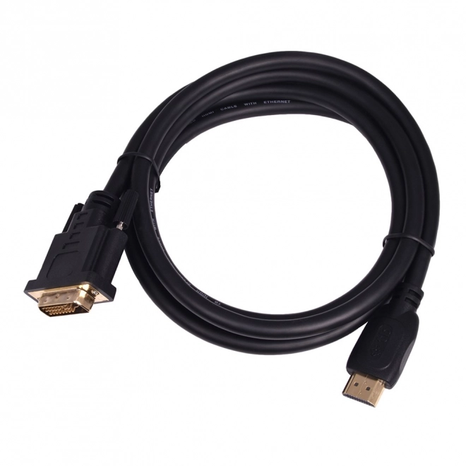 Kabel HDMI - DVI 1,8 m DVI 24+1, pozlacený