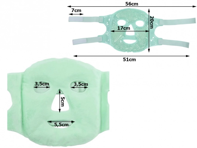 Chladicí maska na obličej hřejivý gel na oči relx