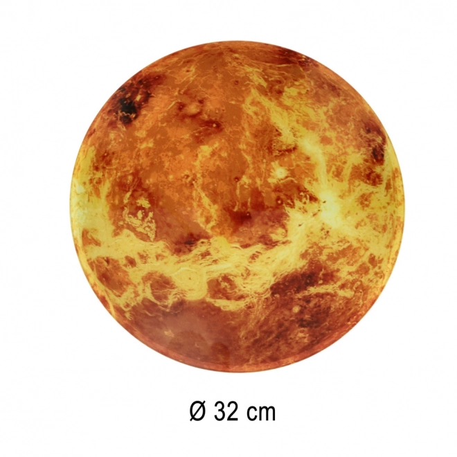 Nástěnné hodiny Planet Mars s LED displejem 32 cm oranžové