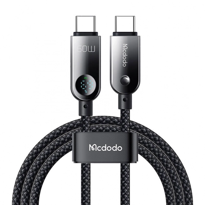 Kabel Mcdodo USB-C s LED displejem 60W 1,2m (černý)