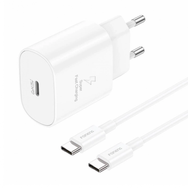 Foneng EU51 nabíječka 25W s USB-C kabelem